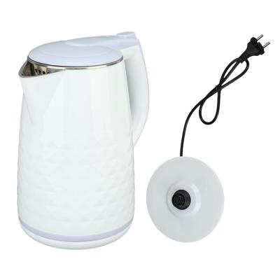 Электрический чайник 2000 Вт, двойной бойлер из нержавеющей стали объемом 2 л с автоматическим отключением и кипячением