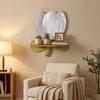 Wood Flower Wall Shelf Bohemian Style Crystal Display Shelf Decorative Wall Shelf  Candle Display