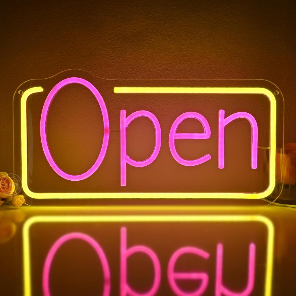 Open Neon Sign Advertisement Board Restaurant Beauty Salon Bar Cafe Music Studio Storefront Spa Hotel Party Club Wall Decor