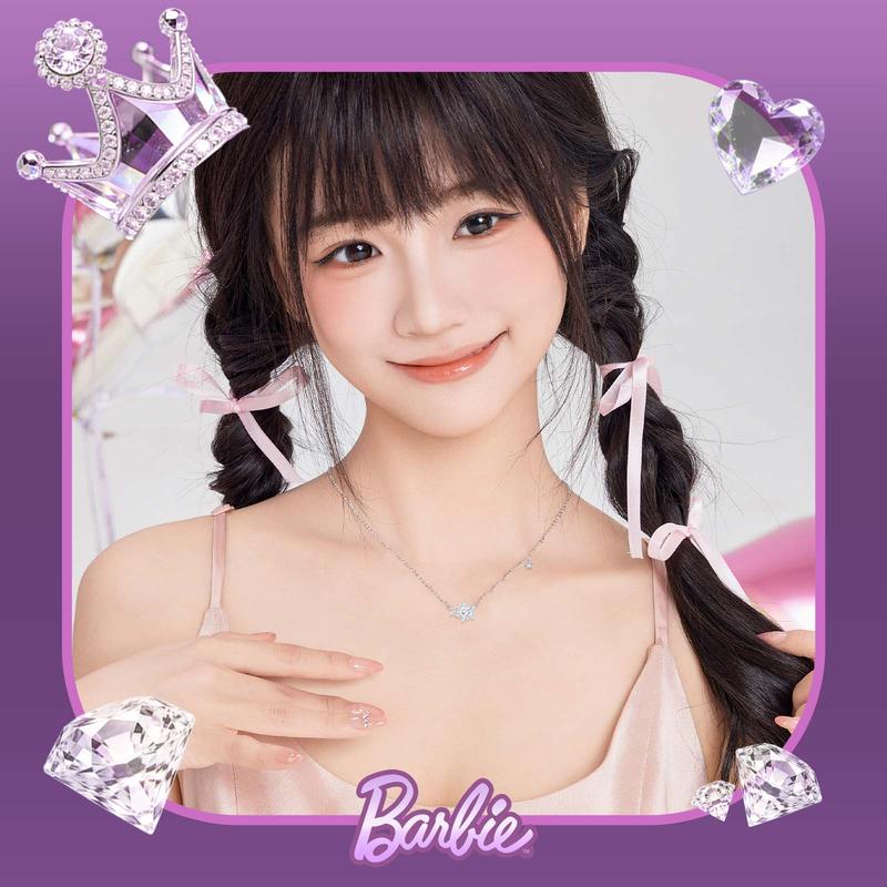 Barbie crystal necklace [Explosive Gemini Limited]  five-pointed star super flash star pendant sweet female high-end sense friend TX2602002