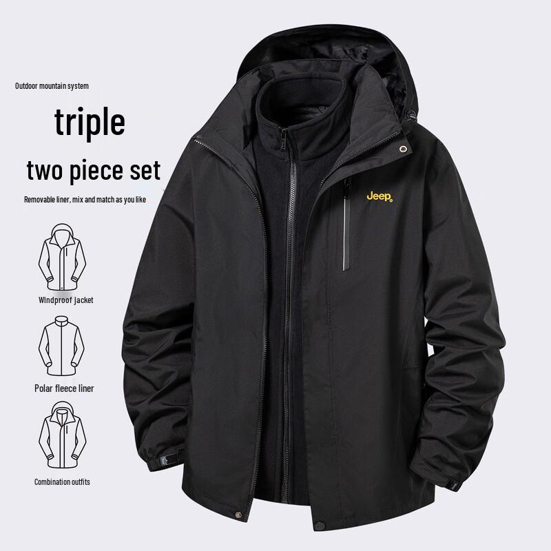 JEEP Men's 3-in-1 Detachable Warm Jacket