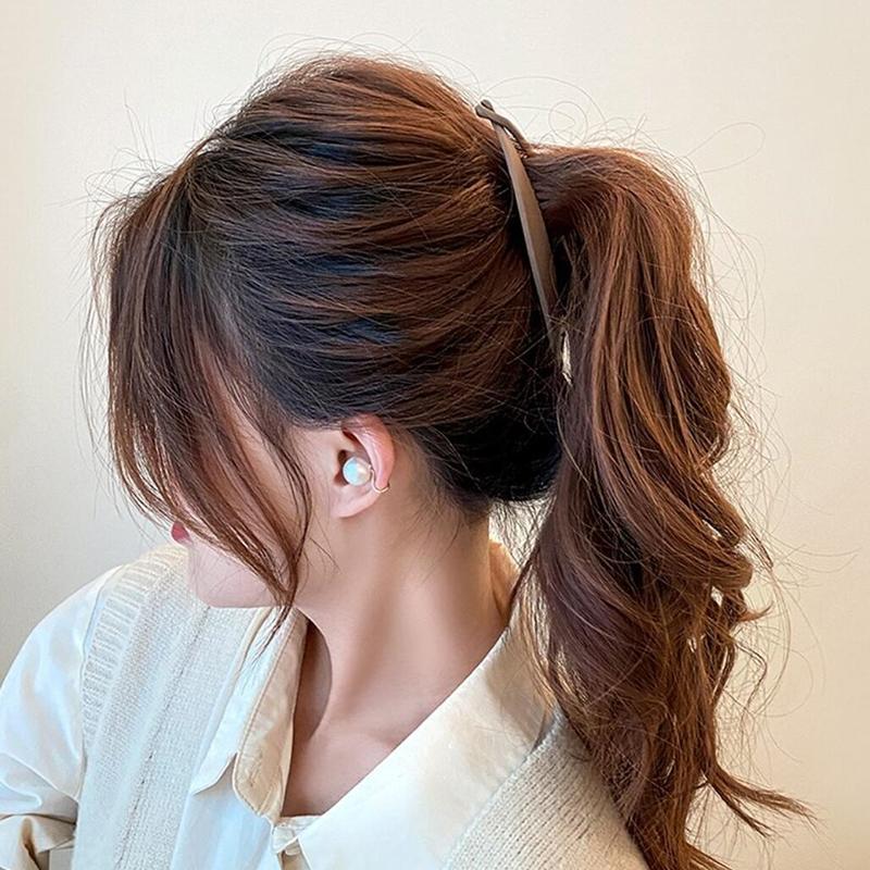 Модные заколки для волос в форме рыбки, однотонные, простые, в форме банана, для женщин и девочек, волнистые гребни, заколки для волос, зажимы для кос