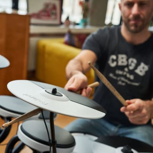 Ready-to-Use Accessories: Full Option Set: Roland V-Drums with Bluetooth Compatible, TD-02K