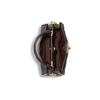 COACH Lane 20 solid color top handle pebbled leather with snakeskin leather hand-held crossbody bag small women's black