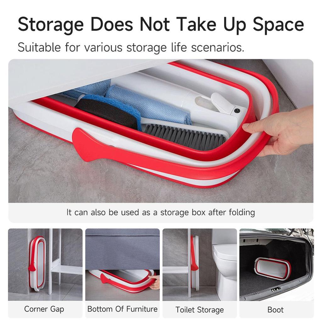 Складное ведро Xiaomi Yijie большой емкости, небольшого размера, емкость 12 л, складная высота хранения 6 см | Многофункциональный инструмент