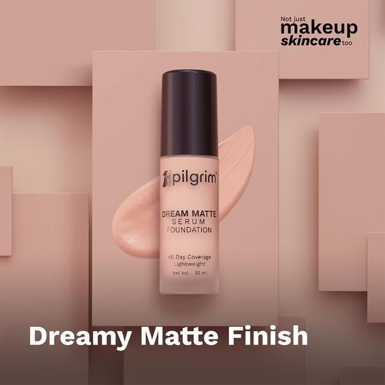 Pilgrim Medium Pure Ivory Serum Liquid Foundation, Matte & Poreless, 30 мл | Основа под макияж для лица | Все типы кожи
