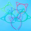 1 Pair Kids Plastic Resin Headband Glow In The Dark Cat Ear Hair Hoop Birthday Parties Cosplay Hair Accessory