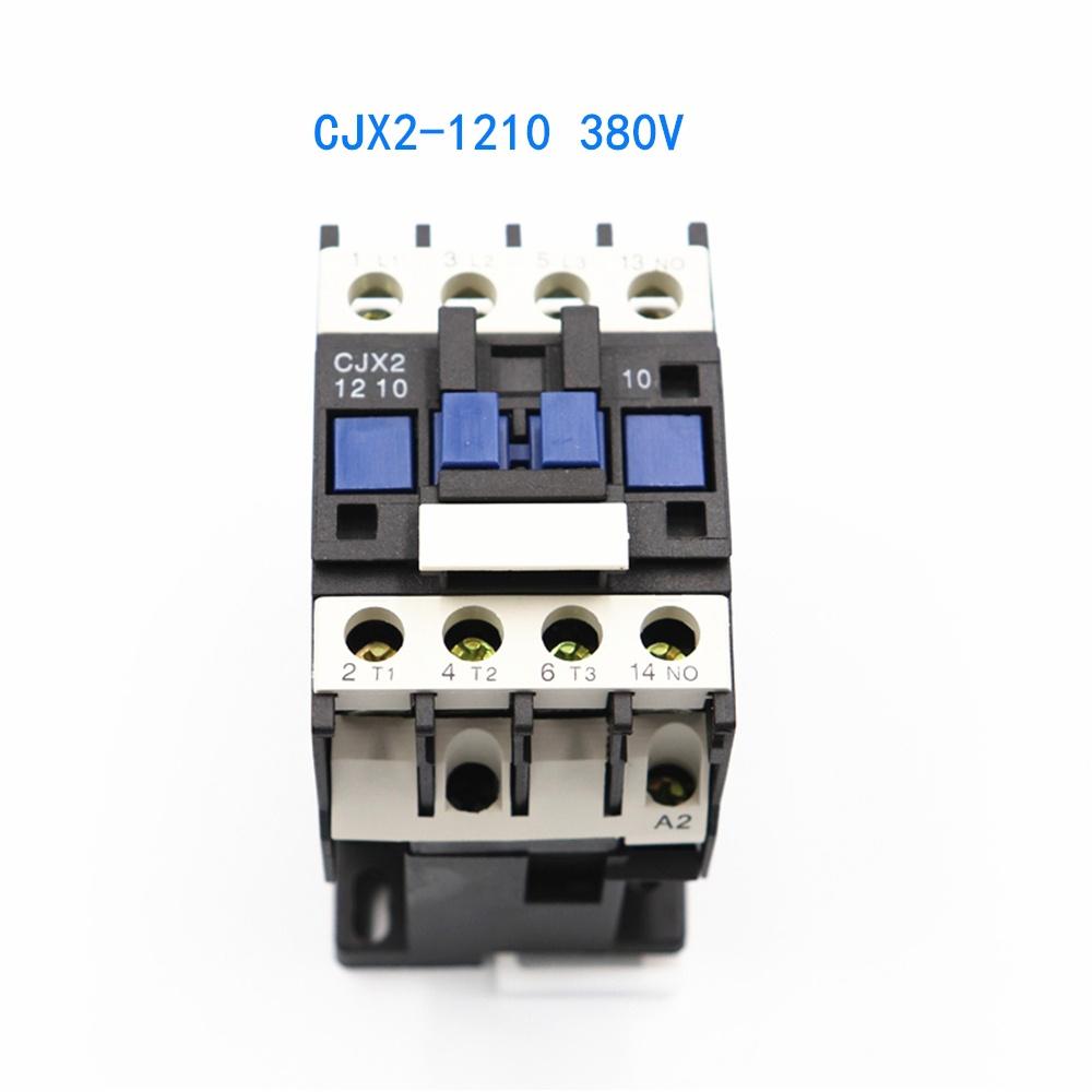 Контактор переменного тока 12А, 3P+1NO/1NC Монтаж на рейку lc1d CJX2- 1210 1 нормально открытый контакт / CJX2- 1201 1 нормально закрытый контакт