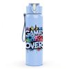 1PC Game Over Letter Print Pattern 750ml Color Plastic Sports Water Bottle Leakproof Flip Straw Lid Suitable for Sports Office Home Use