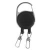 Anti Lost Retractable Keychain Double Headed ID Card Holder Easy To Pull Buckle  Outdoor Camping