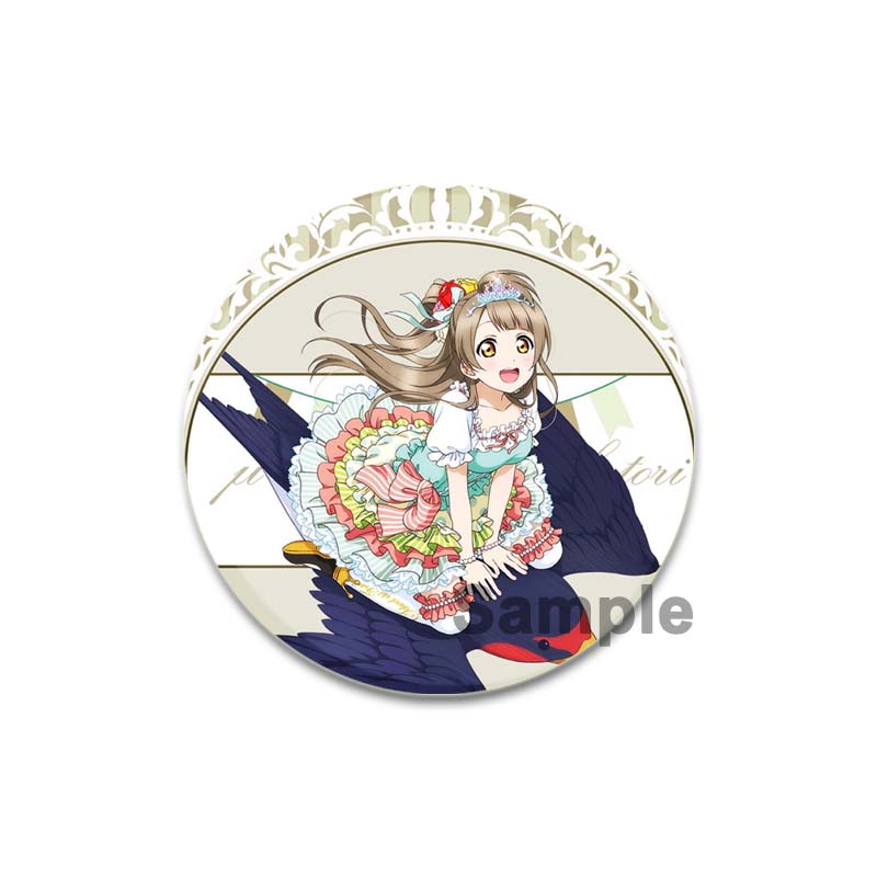 32/44/58mm LoveLive!SuperStar!!Ping An Pansy Tang Coco Round Brooch Clothing Lapel Pin Souvenir Soft Button Decorative Hat Badge