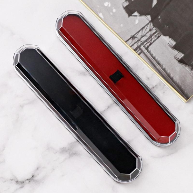 Прозрачный компактный прямоугольный пенал для ручек, карандашей, ластиков. Школьные и офисные органайзеры.