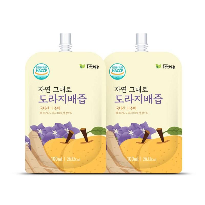 Natural Bellflower Pear Juice Spout 100mlx60 Pack, 100ml, 60 Pieces