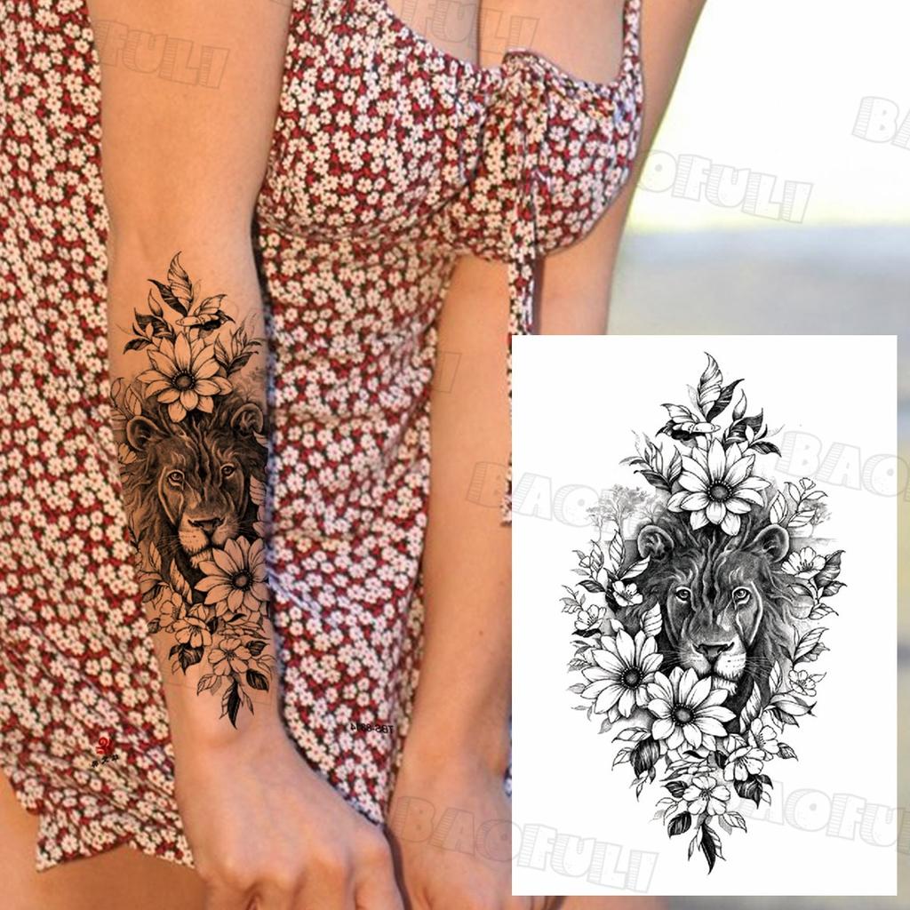 Черный пиратский череп, парусный спорт, временная татуировка для мужчин и женщин, реалистичная сова, лев, клоун, поддельная татуировка, наклейка, крутая татуировка на предплечье, грудь, татуировка