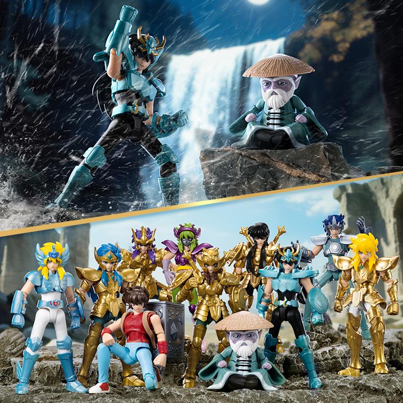 BLOKEES Оригинал Saint Seiya V02 ГАЛАКТИЧЕСКАЯ ВЕРСИЯ V01 Доко Весы Водолей Змееносец Начи Дракон Сэйя Игрушка Фигурка Подарок