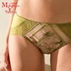 Maniform Sexy Lace Mid-Low Waist Cotton Crotch Briefs