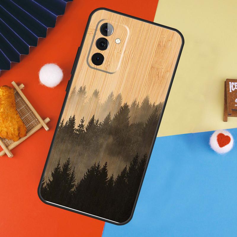 Дерево Цветок Бамбук Деревянный Чехол Для Samsung Galaxy A56 A36 A16 A06 A13 A33 A53 A52 A32 A12 A54 A34 A14 A15 A35 A55 A17