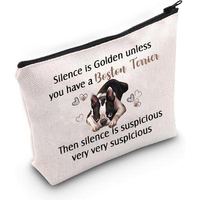 JNIAP Косметичка Бостонский терьер Подарок для женщин Любительница собак Косметичка Если у вас нет бостонского терьера