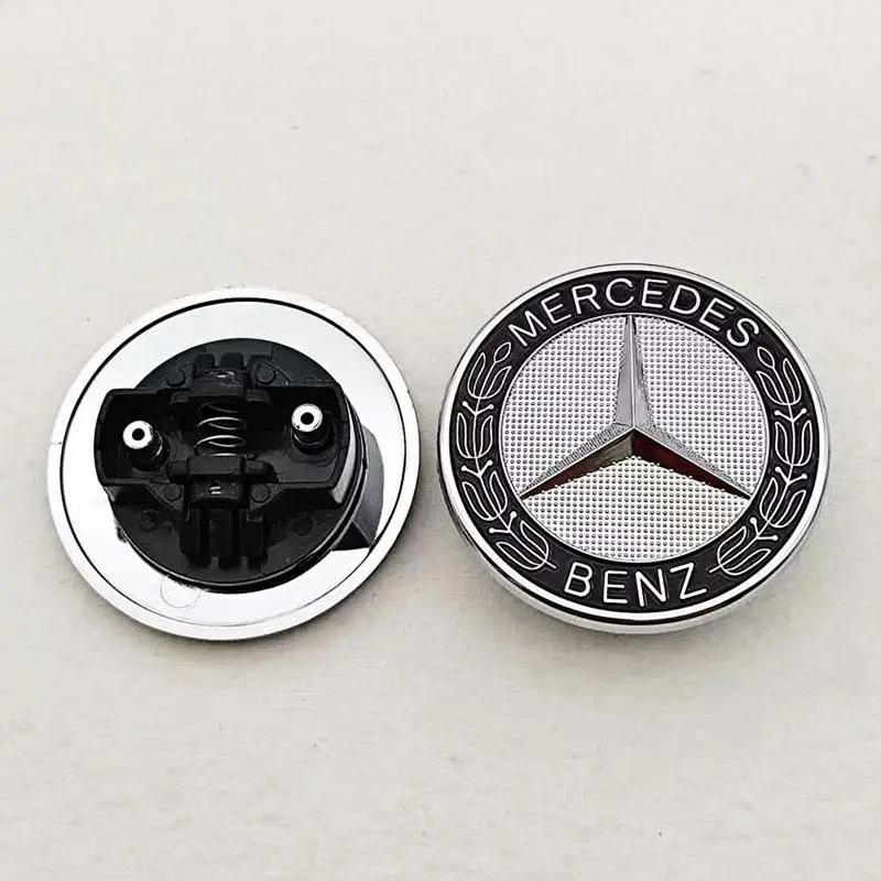 CQS1 57mm Star Hood Emblem Cover Badge Bonnet Logo for Mercedes-Benz W203 W204 W212 W213 W222 W221 C E S Class Car Front Accessories