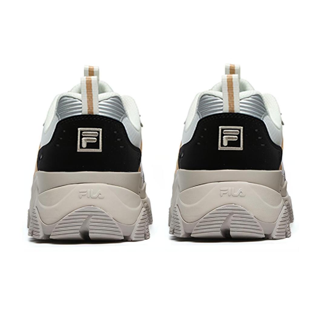 FILA Fashion Sneakers Hike Synthetic Leather , Textile Low top Chunky Sneakers Women's Gray Black (Unisex) Chunky Sneakers F12W144132FWB