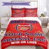 Arsenal F.c. Customized Name Custom Bedding Perfect for Bedrooms Soft Bedding Custom Room Decor Best for Christmas