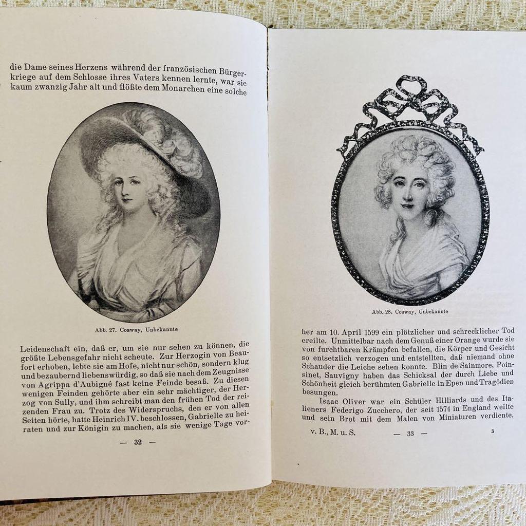 [USED] Foreign books, old books, beautiful German antique books, miniature, silhouette paintings