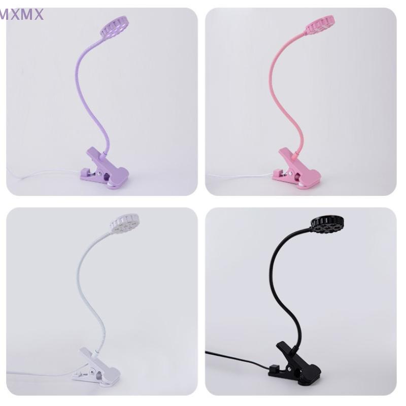 {MX} 360° Adjustable 6W UV Light Nail Dryer 7 LEDs Clip Nail Lamp Desk UV Light For Nail Gel Polish Salon Home Use