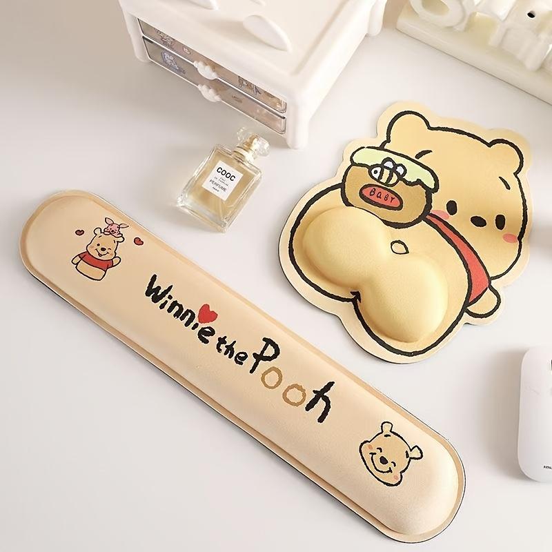 Panda Bear Wrist Rest Mouse Pad, Thick Non-slip Rubber Base, Cute Black White Cartoon Desk Mat for Gaming & Office