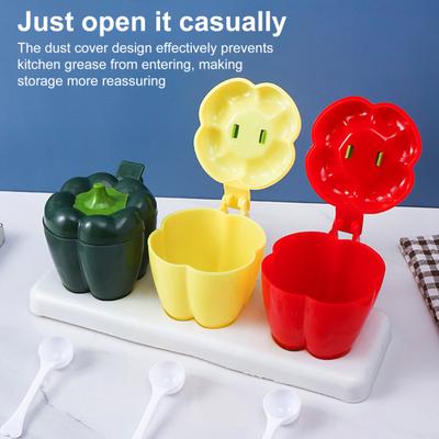 Креативная банка для приправ, органайзер для специй, разделенная коробка для приправ, соль, перец, чили, соус, сахар, кухонный гаджет для дома, ресторана, шведского стола