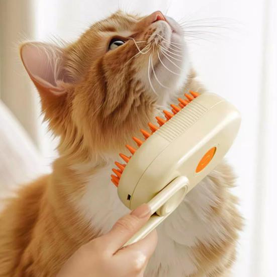 Паровая щетка для домашних животных 3-в-1 Расческа-спрей для домашних животных для линьки, груминга, массажа, чистки