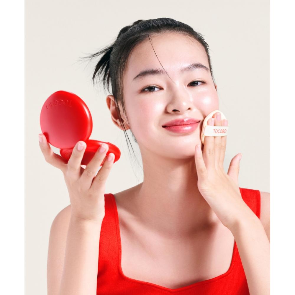 Tocobo [Проект сменного блока] Яблочный Dewy Fit Кушон + Мини Солнцезащитный Крем Брелок-Звездочка