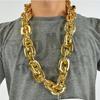 Golden Thick Chain Necklace for Men, Hip-Hop Style Pendant Necklace