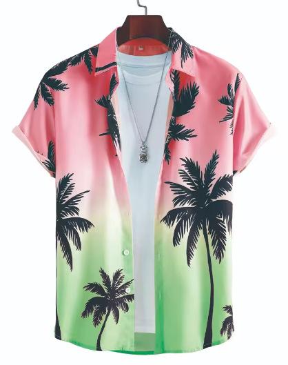 3D Cow Printing Men's Short Sleeve Shirt Summer Summer Men's Casual Shirt Outdoor Street Fashion Men's Short Sleeve