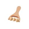 Household Muscle Roller Sticks Manual Trigger Point Massager Wooden Massage Roller Wheel Shaft