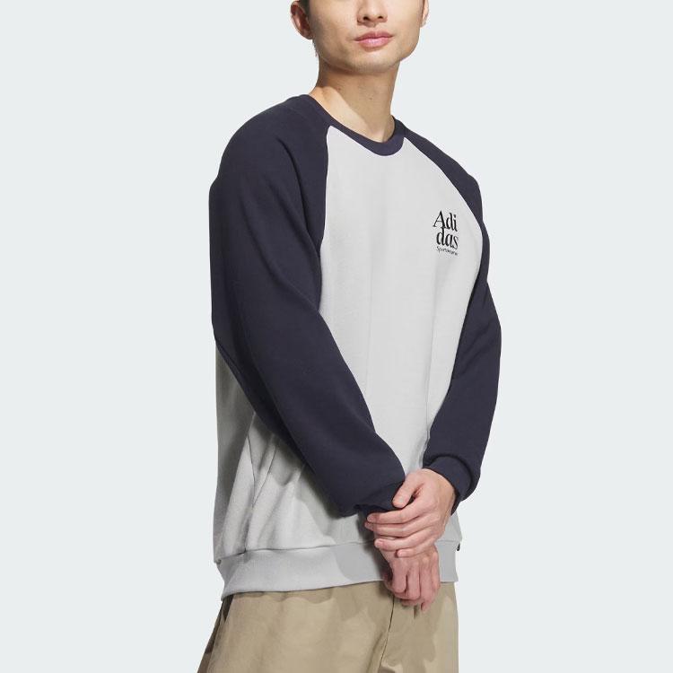 Adidas Маленький вышитый логотип в стиле пэчворк, спортивный повседневный пуловер с круглым вырезом, толстовка для мужчин, топы, легендарный чернильно-синий JE6112