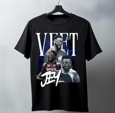 Черная футболка WWE Джей Усо, Графическая футболка Yeet Wrestling
