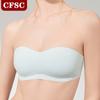 Non-marking Underwear Gathered Strapless Bra Summer Thin Section Non-slip Non-steel Ring Back Bra