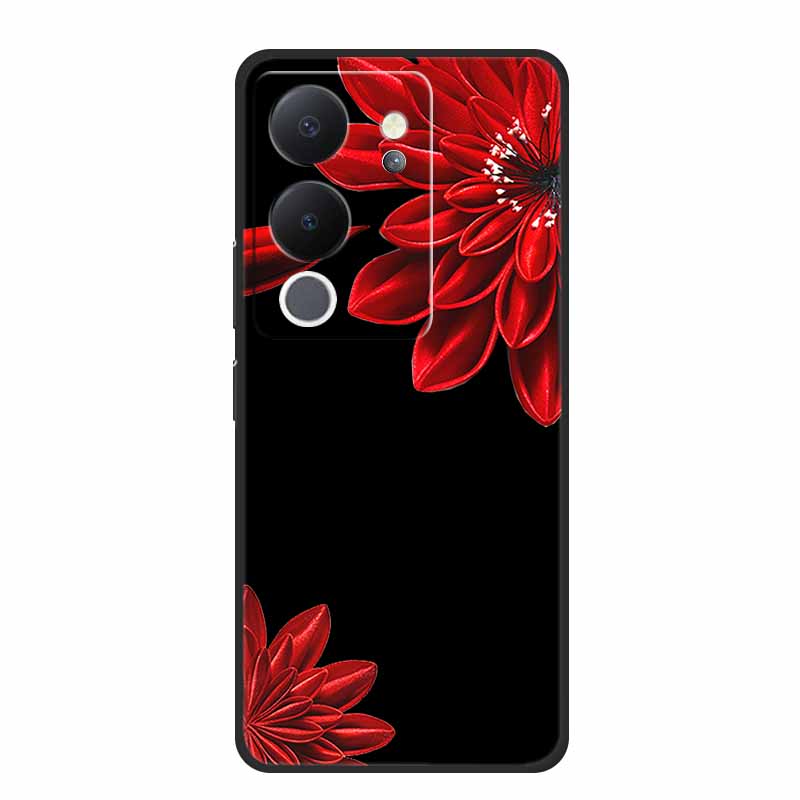 Funda For Vivo V30 Lite Case Cute Cartoon Cat Black Silicone Shockproof Soft Phone Cases For Vivo V30 Lite Back Cover Case Bag