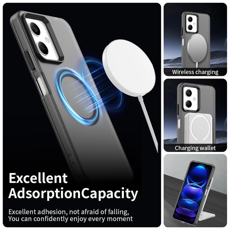 Чехол для Poco X5 5G Чехол для Poco X5 X6 X7 Pro 5G Полупрозрачный матовый магнитный противоударный защитный бампер конфетного цвета