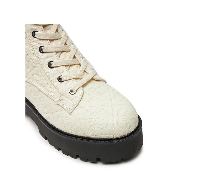 White Guess Vaires Ankle Boots FLTSOM FAL10