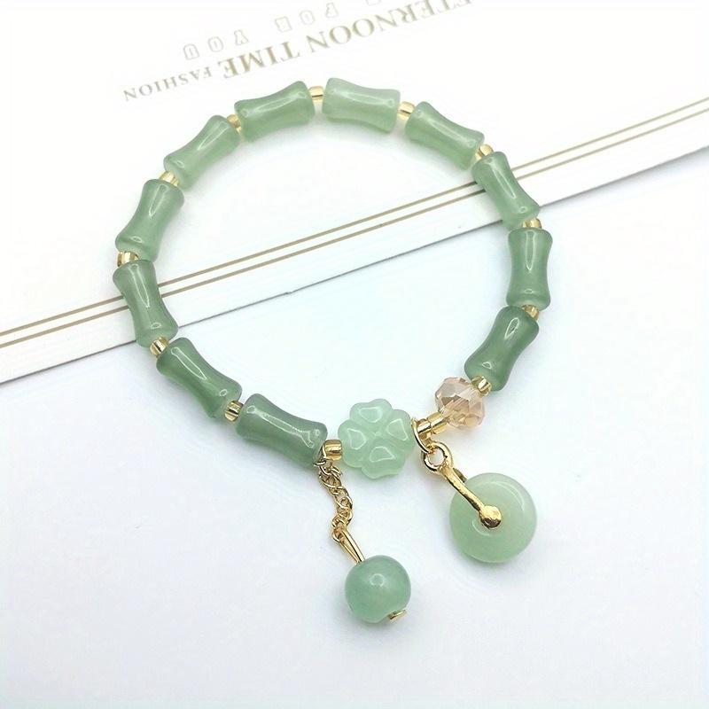 [Icing on the Cake] New Chinese Style Bamboo Joint Bracelet for Women as a Vintage Niche Gentle Gift for Besties