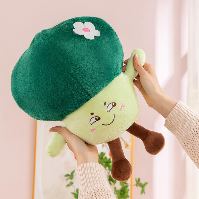 Creative Vegetable Throw Pillow Broccoli Doll Genuine Plush Toy Child Safety Doll Girl Birthday Gift