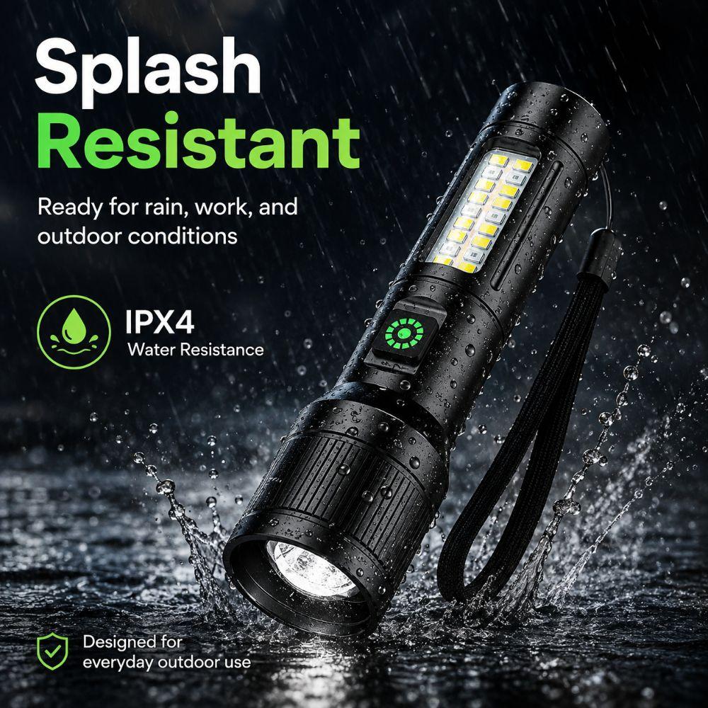 Multiple Lighting Mode LED Flashlight Adjustable Beam Emergency Flashlight  Emergency Rescue