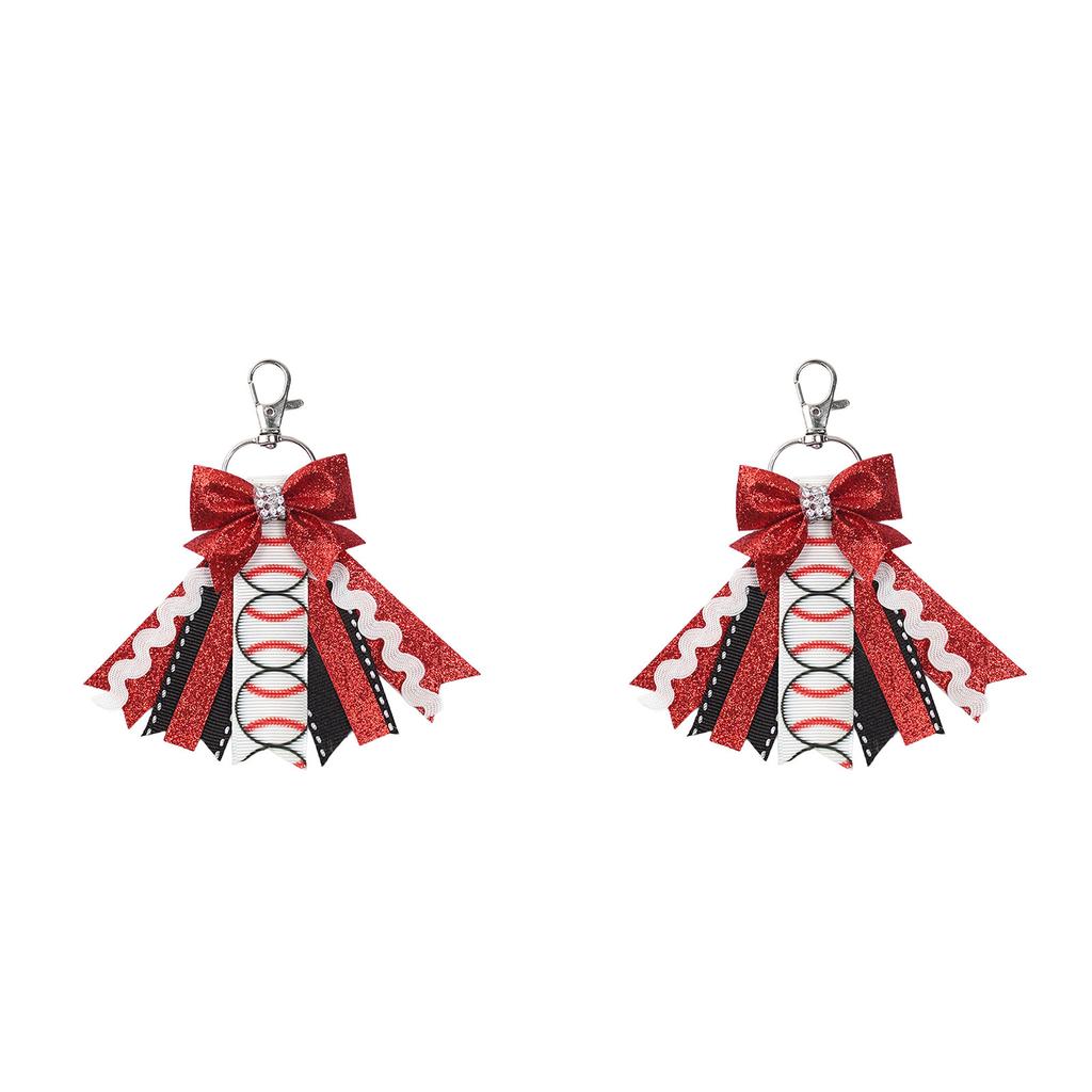 2 шт. Брелок Pin Me Cheer Спорт Блеск Красивый Командный Брелок с Бантиками Украшение для Сумки