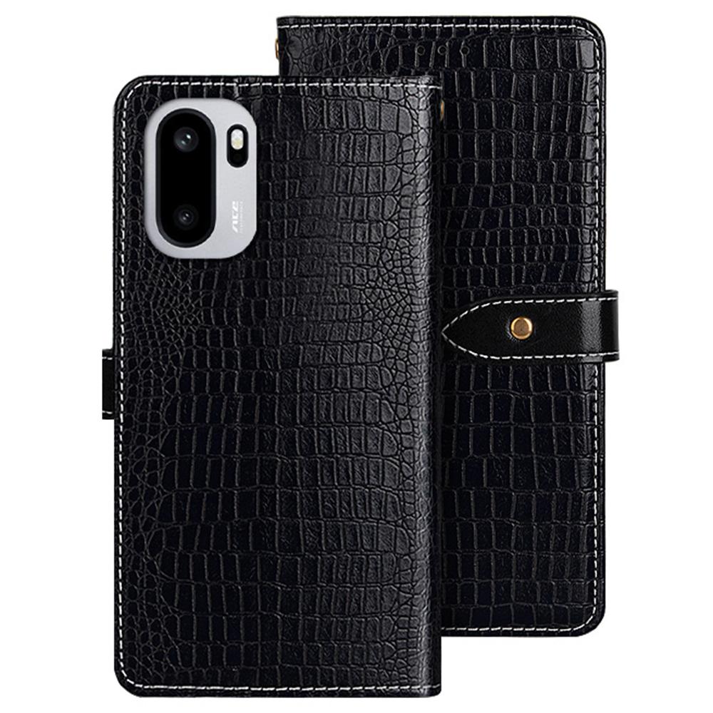 IDEWEI Чехол-книжка из ПУ-кожи с текстурой крокодила для OnePlus 15R 5G/Ace 6T 5G/Ace 6 5G