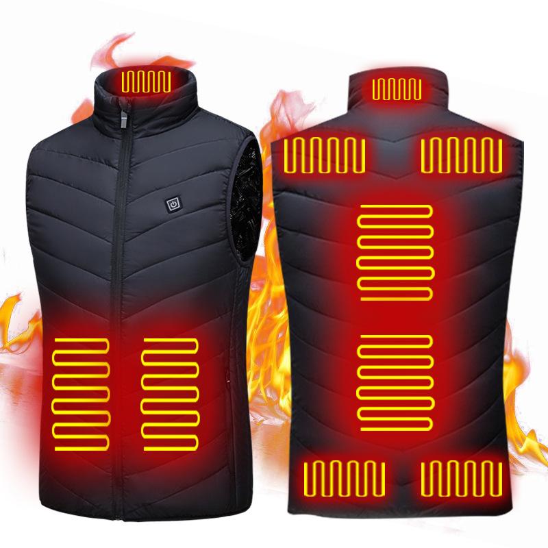 Мужские куртки с подогревом от USB, мужские утепленные жилеты, жилеты с подогревом от USB, зимняя теплая одежда с подогревом
