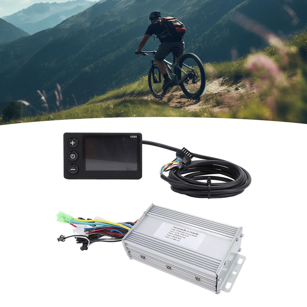 Комплект контроллера для электровелосипеда 36 В/48 В/60 В 500 Вт, водонепроницаемый, 28 А, контроллер V890 с ЖК-дисплеем
