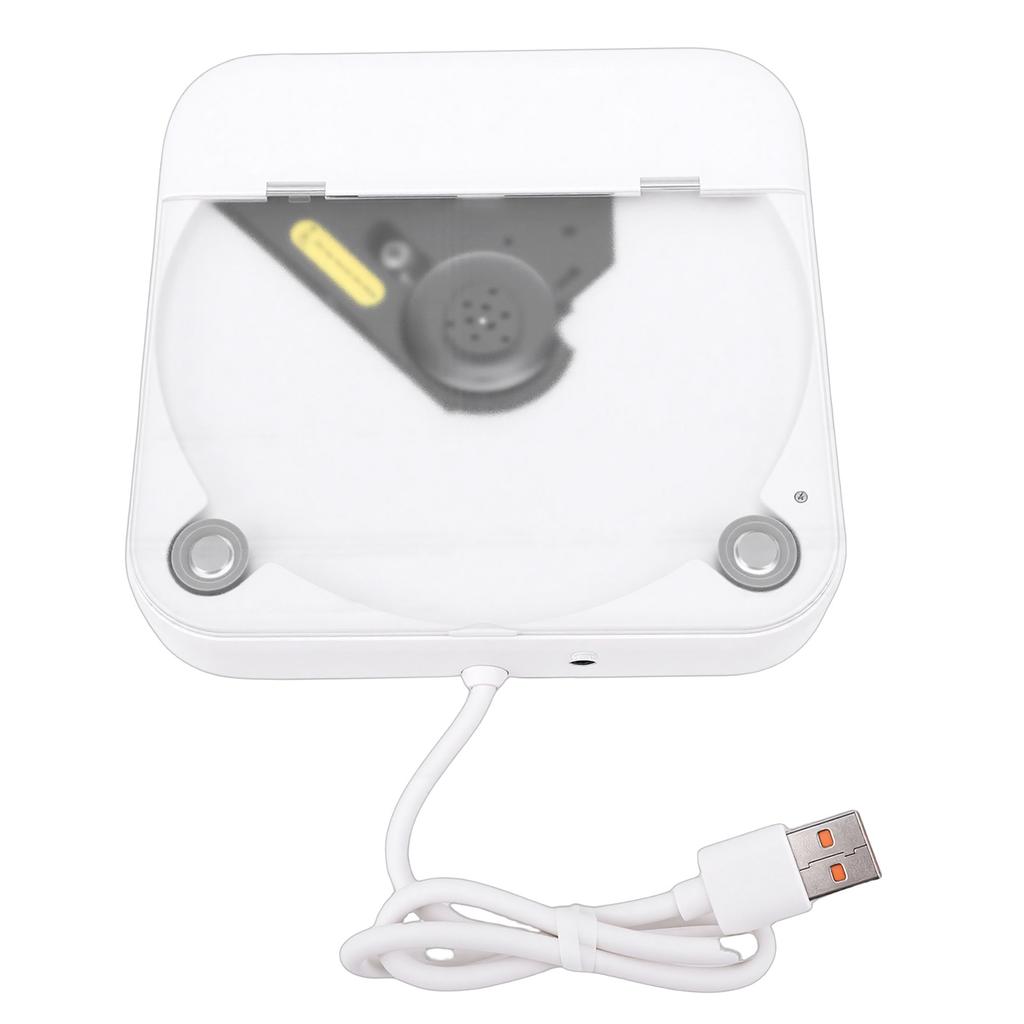 Портативный автомобильный CD-плеер Внешнее устройство CD-привода с портами USB AUX Пульт дистанционного управления Защита от пропуска для ноутбука, телевизора, домашних стереосистем