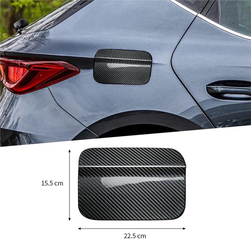 For SEAT LEON 2017- Real Carbon Fiber Fuel Tank Cover Trim Panel Auto Accessories