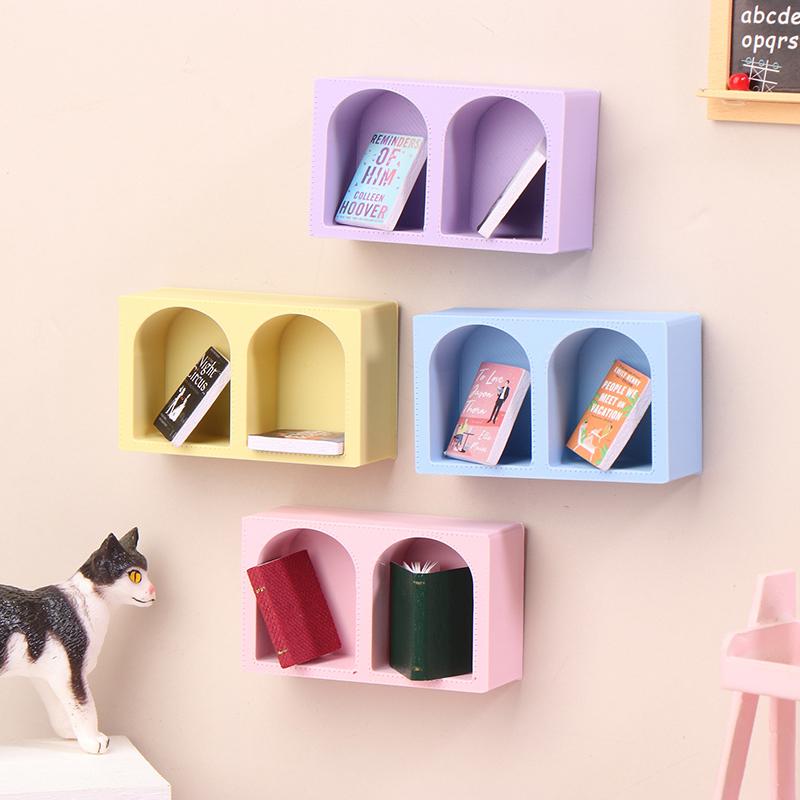 1/12 Кукольный домик Настенный шкаф Шкаф для хранения Модель книжного шкафа Кукольный дом Мини-мебель Декор Кукольные аксессуары Микросцена Декор